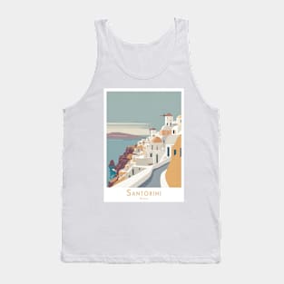 Vintage Retro Minimal Santorini Serenity Tank Top